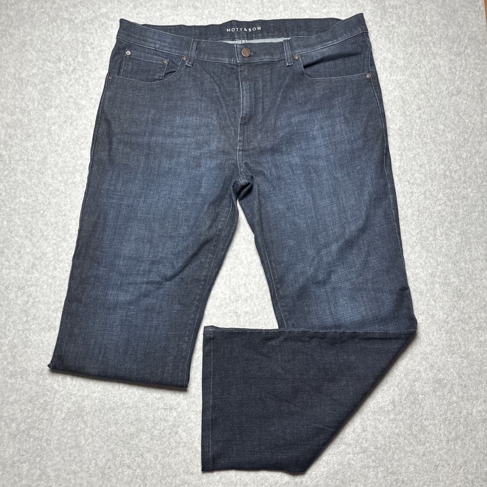 Mott & Bow Men's Straight Crosby Dark Wash Jeans 38 x 28 Classic Denim